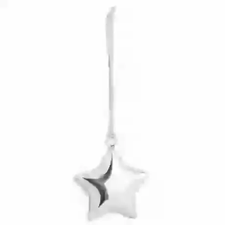 Silver Hanging Star Christmas Ornament